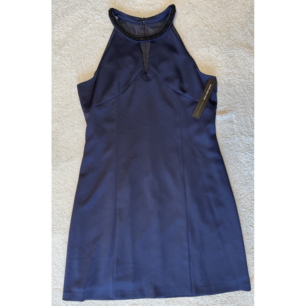 NWT Marc New York Andrew Marc Blue Halter Dress Womens Size 8